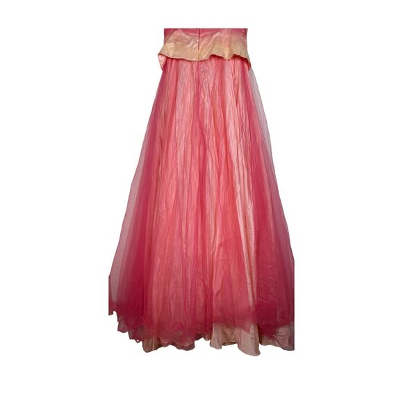 Vintage DE LARU Collection Formal Prom Or Wedding Gown Sz5/6 Pink - Picture 11 of 13